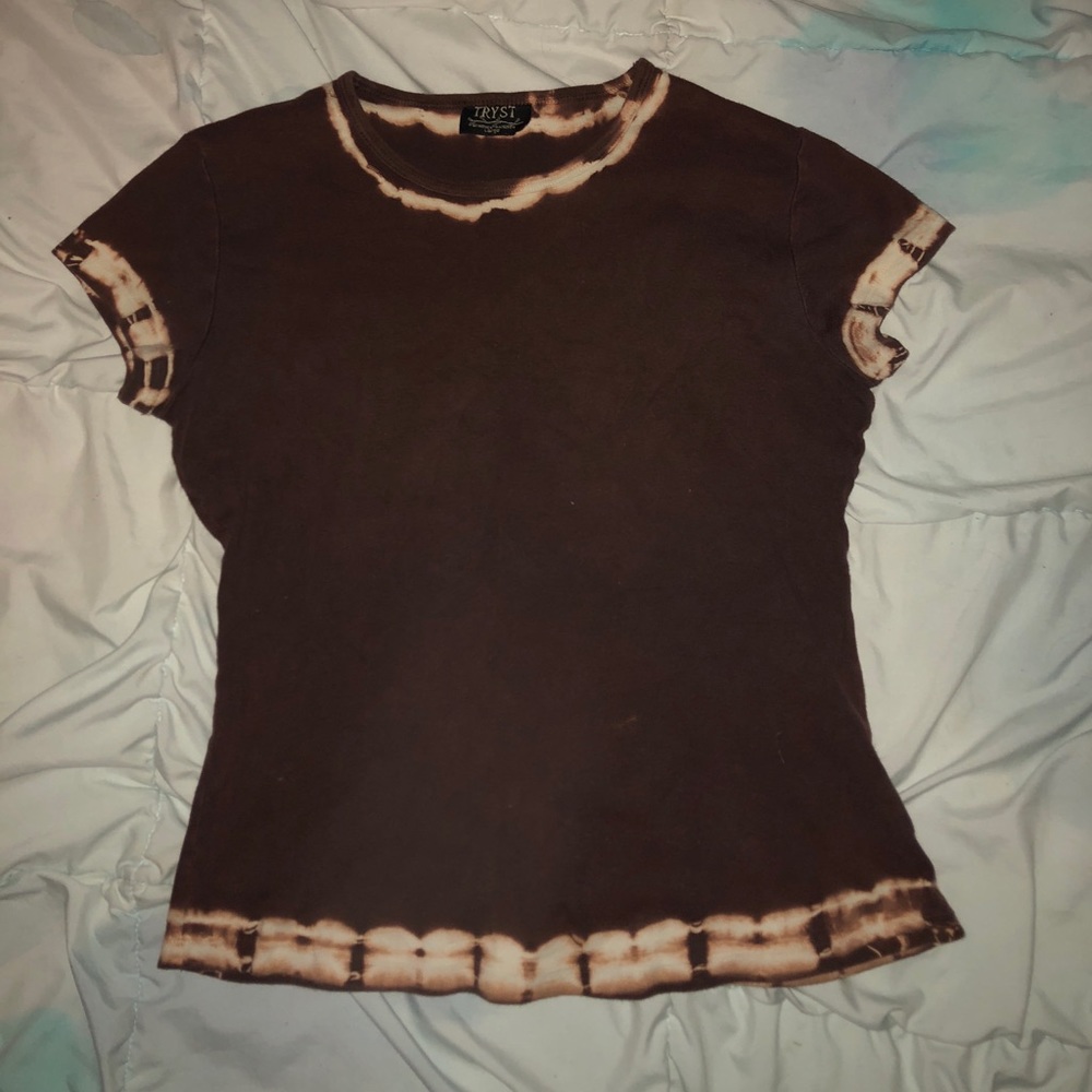 Tie dye sleeves and neck t shirt